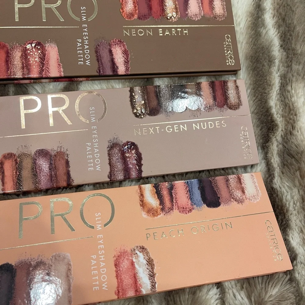 Catrice Pro Slim Eyeshadow Palettes Next-Gen Nudes Peach Origin Neon Earth
